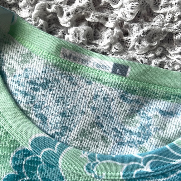 Sundance Whimsy Rose Green and Blue Floral Knit Top size L - Picture 2 of 2